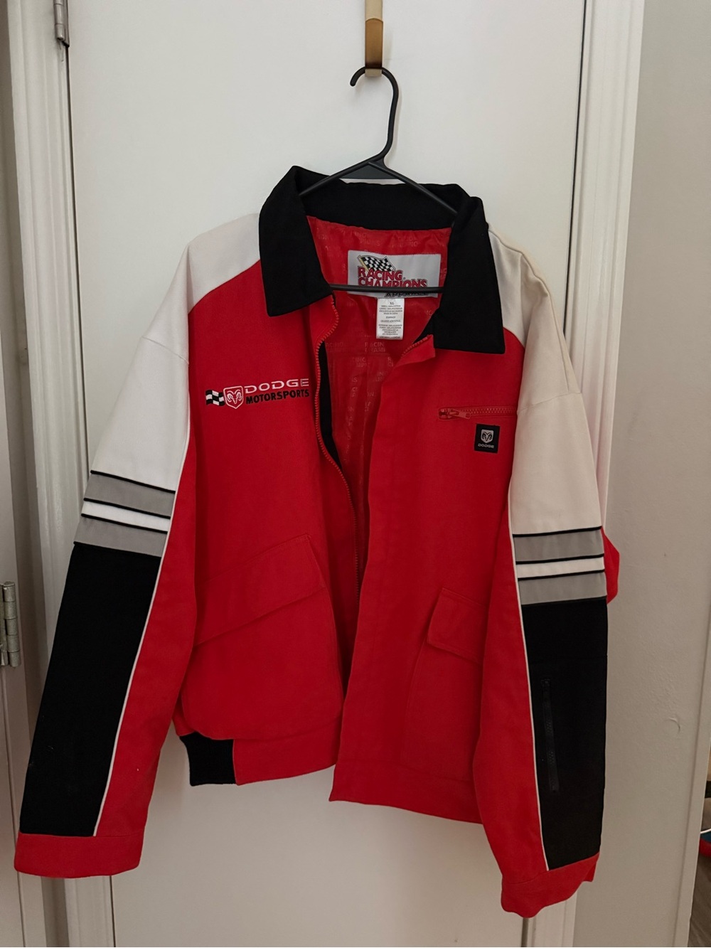 Champion Red, White & Black Racing Bomber Jacket
